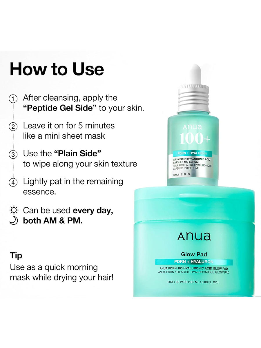 [Anua] PDRN 100 Hyaluronic Acid Pad (60Pads)