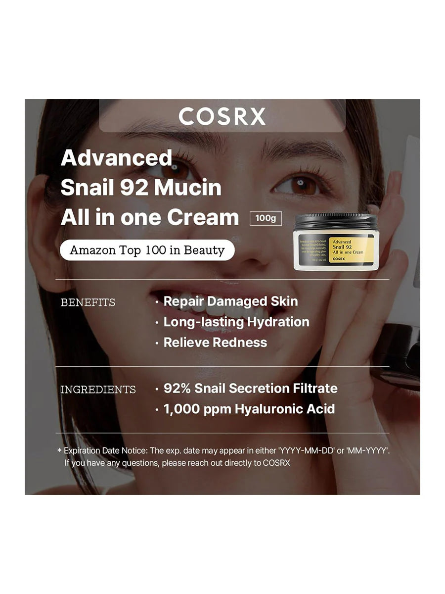 [COSRX] Advanced Snail 92 All in one Cream (100g/3.52fl.oz)