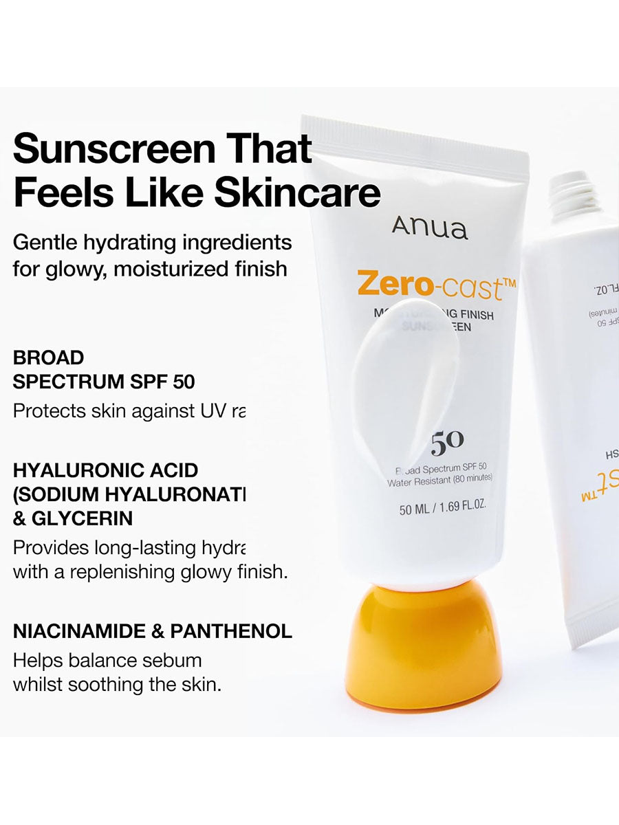 [Anua] Zero-Cast Moisturizing Finish Sunscreen (50ml/1.69fl.oz)