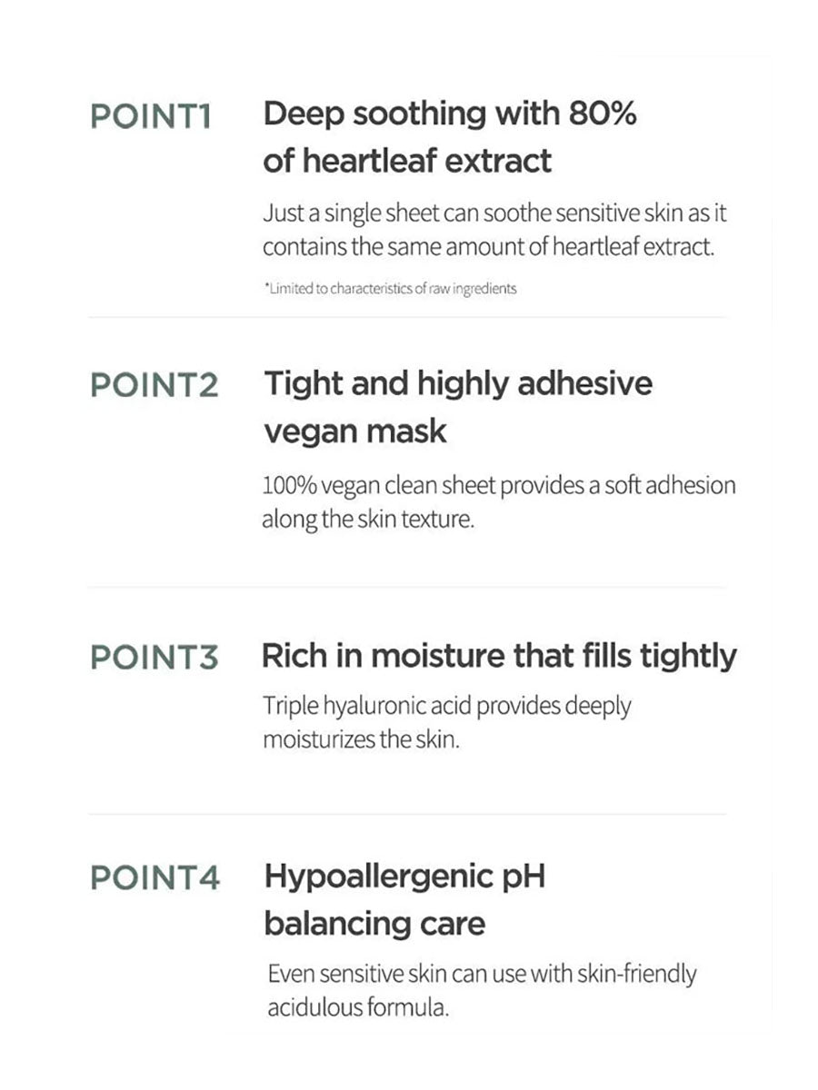 [Anua] Heartleaf 80 Moisture Soothing Ampoule Sheet Mask