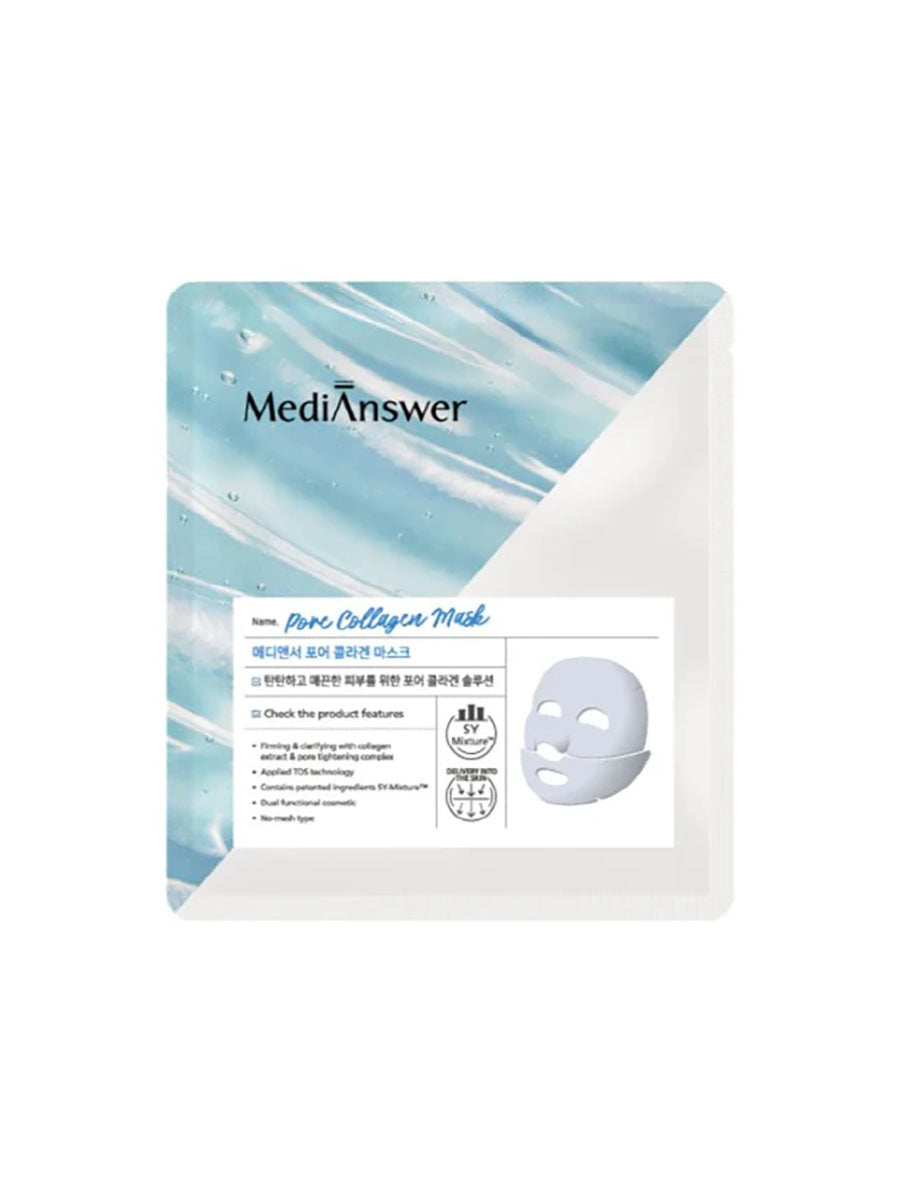 [MediAnswer] Pore Collagen Mask (1Sheet Or 1Box(5Pcs)