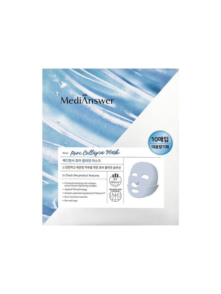 [MediAnswer] Pore Collagen Mask (1Sheet Or 1Box(5Pcs)