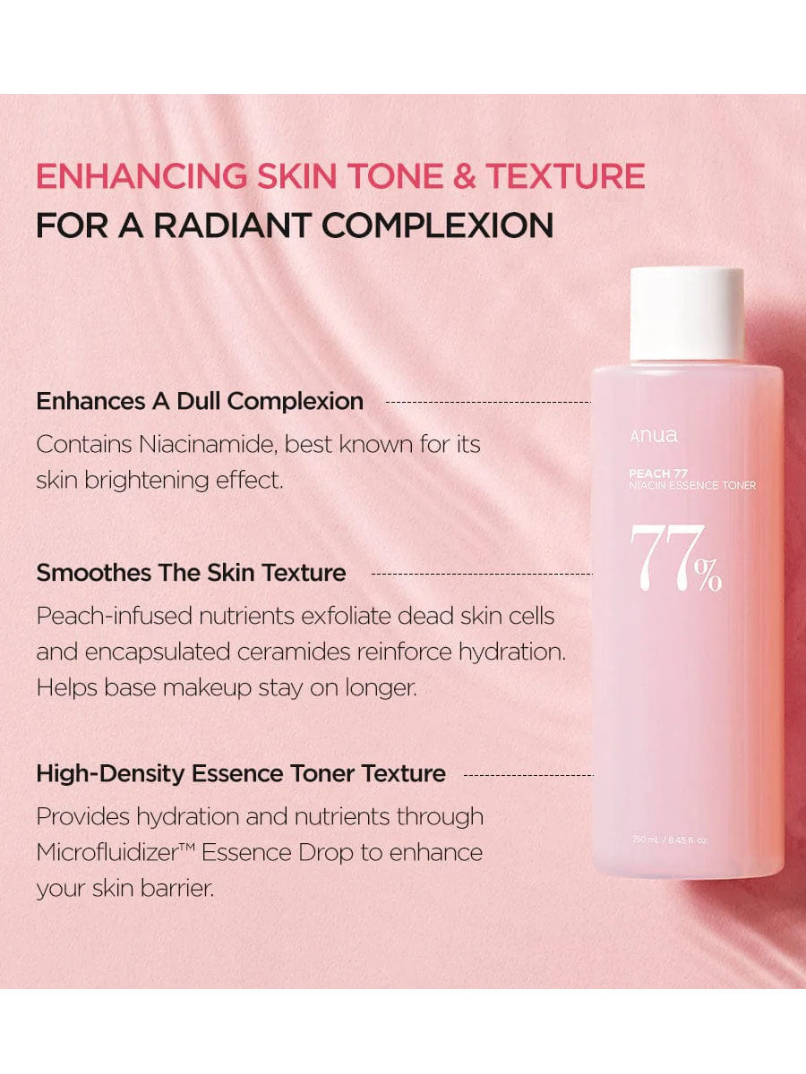 [Anua] Peach 77 Niacin Essence Toner (250ml/8.45fl.oz)