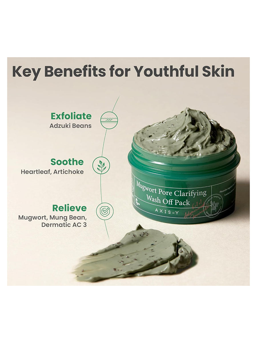 [AXIS-Y] Mugwort Pore Clarifying Wash Off Pack (100ml/3.38fl.oz)