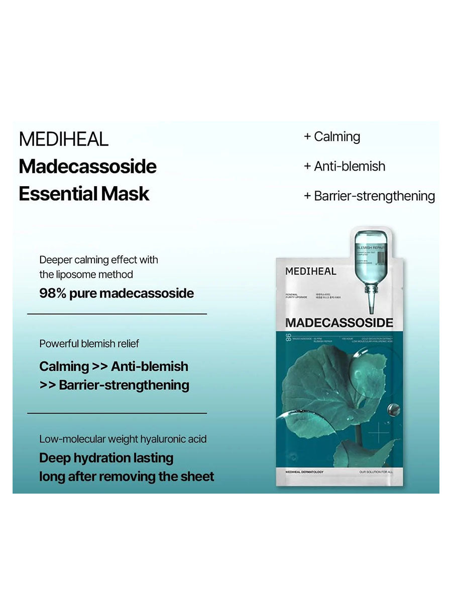 [Mediheal] Madecassoside Essential Sheet Mask (1Sheet Or 1Box(10Pcs)