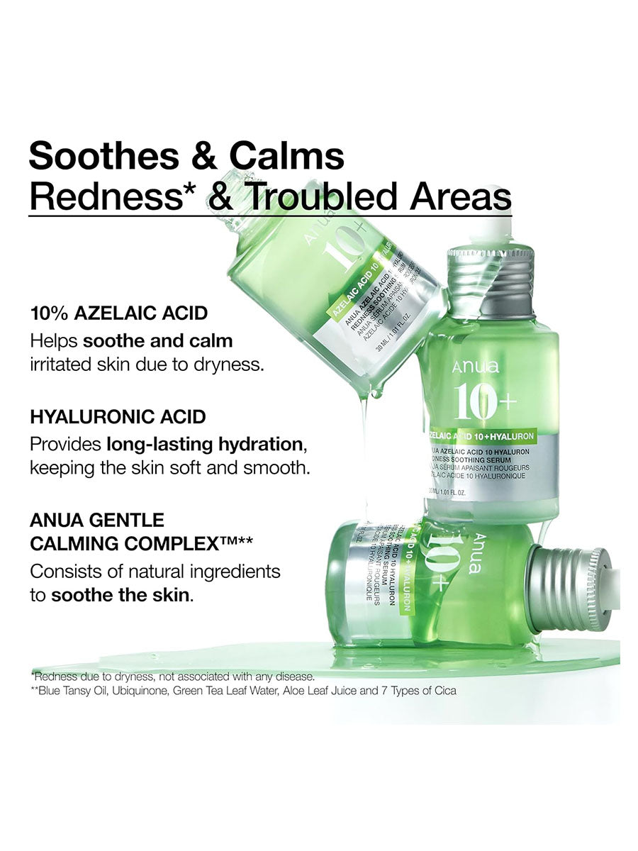 [Anua] Azelaic Acid 10 Hyaluron Redness Soothing Serum (30mL/1.01fl.oz)