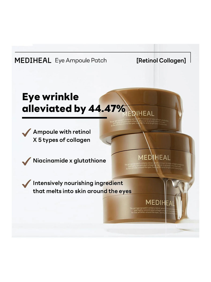 [MEDIHEAL] Retinol Collagen Eye Ampoule Patch (60Pcs)