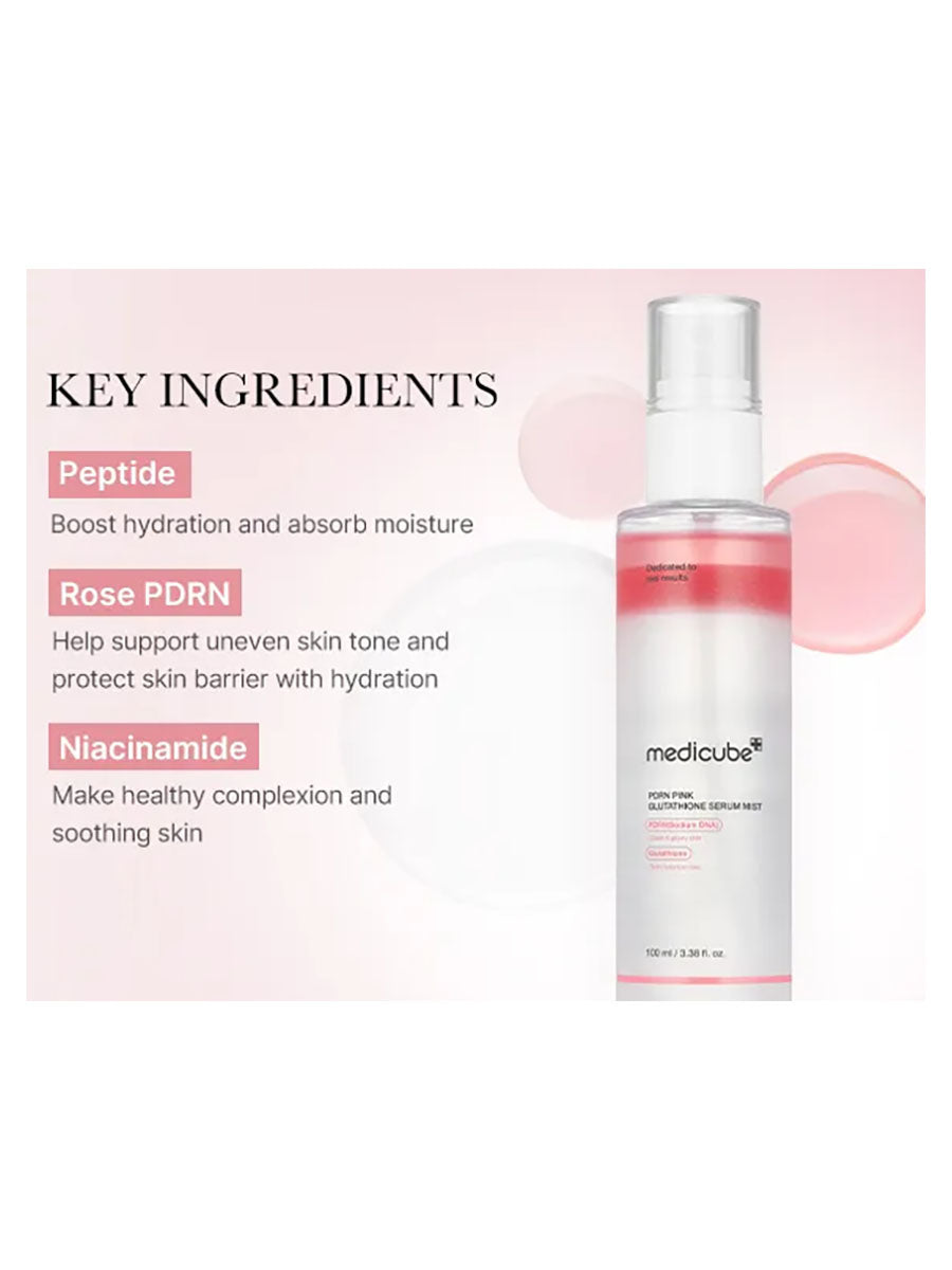 [medicube] PDRN Pink Glutathione Serum Mist (100ML/3.38fl.oz)