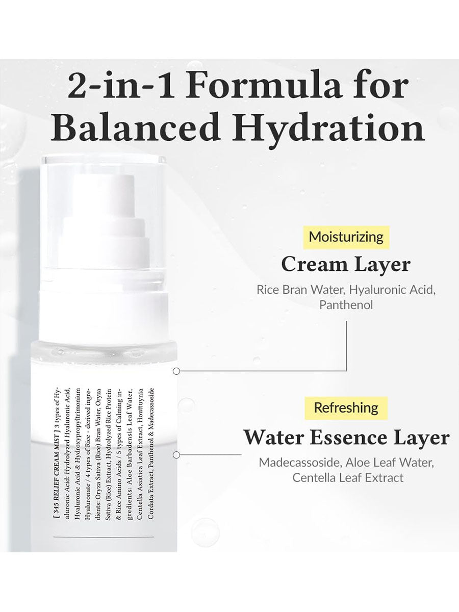 [Dr.Althea] 345 Relief Cream Mist Mini (60ml/2.02fl.oz/100ml/3.38fl.oz)