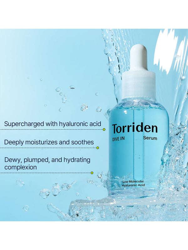 Torriden DIVE-IN Low-Molecular Hyaluronic Acid Serum, 1.69 fl oz